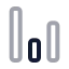 Chartnoaxescolumn icon with twotone rounded style