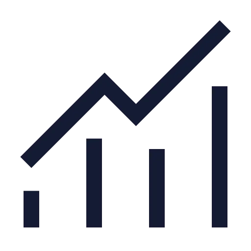 Chart No Axes Combined Icon in Stroke Sharp style