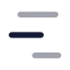 Chartnoaxesgantt icon with bulk rounded style