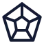 Chartradar icon with stroke sharp style