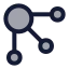 Chartrelationship icon with duotone standard style