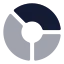 Chartring icon with bulk rounded style