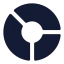 Chartring icon with solid rounded style