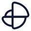 Chartrose icon with stroke rounded style