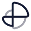 Chartrose icon with twotone rounded style