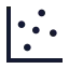 Chartscatter icon with stroke sharp style