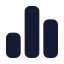 Chart icon with solid rounded style