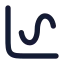 Chartspline icon with solid rounded style