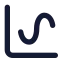Chartspline icon with solid standard style