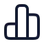 Chart icon with stroke rounded style