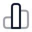 Chart icon with twotone rounded style