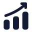 Chartup icon with solid standard style