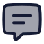 Chat icon with duotone standard style