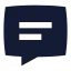 Chat icon with solid sharp style