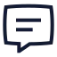 Chat icon with stroke sharp style