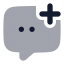 Chatadd icon with bulk rounded style