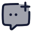 Chatadd icon with duotone standard style