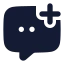 Chatadd icon with solid rounded style