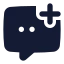 Chatadd icon with solid standard style