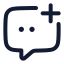 Chatadd icon with stroke rounded style