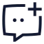 Chatadd icon with stroke sharp style