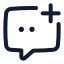 Chatadd icon with stroke standard style
