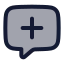 Chatadd icon with duotone rounded style