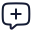 Chatadd icon with stroke rounded style