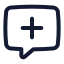 Chatadd icon with stroke standard style