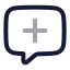 Chatadd icon with twotone rounded style