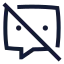 Chatblocked icon with stroke sharp style