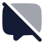 Chatblocked icon with bulk rounded style