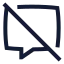 Chatblocked icon with stroke sharp style