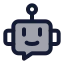 Chatbot icon with duotone standard style