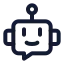 Chatbot icon with stroke standard style