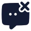 Chatcancel icon with solid standard style