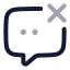 Chatcancel icon with twotone rounded style