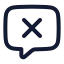 Chatcancel icon with stroke rounded style