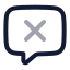 Chatcancel icon with twotone rounded style