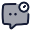 Chatdelay icon with duotone standard style