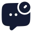 Chatdelay icon with solid rounded style