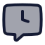 Chatdelay icon with duotone standard style