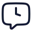 Chatdelay icon with stroke rounded style