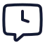 Chatdelay icon with stroke standard style