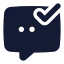 Chatdone icon with solid standard style