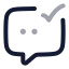 Chatdone icon with twotone rounded style