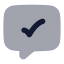Chatdone icon with bulk rounded style