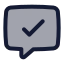 Chatdone icon with duotone standard style