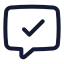 Chatdone icon with stroke standard style