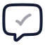 Chatdone icon with twotone rounded style